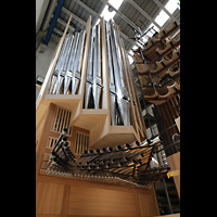 Stockholm, Uppenbarelsekyrkan (Auferstehungskirche), In der Werkstatt von Gerhard Grenzing probeaufgebaute Orgel