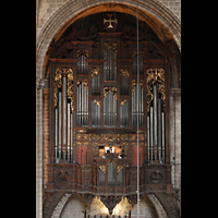 Barcelona, Catedral de la Santa Creu i Santa Eulàlia, Orgel, Ansicht vom südlichen Triforium