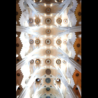 Barcelona, La Sagrada Familia, Deckengewlbe