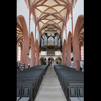 Bayreuth, Stadtkirche Heilig Dreifaltigkeit, Innenraum in Richtung Hauptorgel