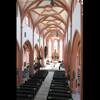 Bayreuth, Stadtkirche Heilig Dreifaltigkeit, Seitlicher Blick von der Orgelempore in die Kirche