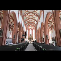 Bayreuth, Stadtkirche Heilig Dreifaltigkeit, Innenraum in Richtung Chor