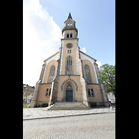 Naila, Stadtkirche, Fassade mit Turm