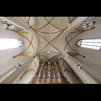 Magdeburg, Kathedrale St. Sebastian, Blick zur Hauptorgel und ins Gewölbe