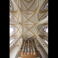Magdeburg, Kathedrale St. Sebastian, Blick zur Hauptorgel und ins Gewölbe