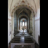 Schöningen am Elm, St. Lorenz, Blick von der Orgelempore in Richtung Chor