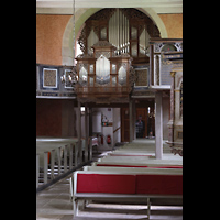 Harbke, St. Levin, Seitlicher Blick zur Orgelempore