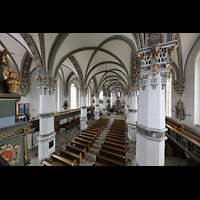 Wolfenbttel, Hauptkirche Beatae Mariae Virginis, Seitlicher Blick von der Orgelempore in die Kirche