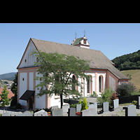 Welschensteinach, St. Peter und Paul, Ansicht von Sdwesten (Friedhof)