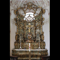 Regensburg, Stiftspfarrkirche St. Kassian, Altar im nrdlichen Seitenschiff