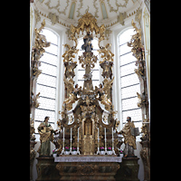 Regensburg, Stiftspfarrkirche St. Kassian, Hochaltar von 1908 (Rekonstruktion des 1759 geschaffenen und 1864 zerstrten Altars)