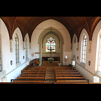 Horb, Johanneskirche (ev.), Blick vom Spieltisch in die Kirche