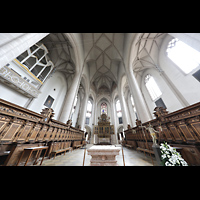 Ingolstadt, Liebfrauenmnster, Chorraum mit Chororgel und Hochaltar