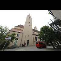 Ingolstadt, St. Moritz, Ansicht von Nordosten auf den Turm