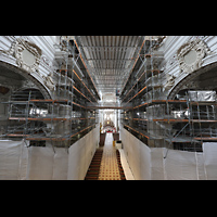 Baugerüst zur Domrenovierung 2023 Passau, Dom St. Stephan, Baugerüst zur Domrenovierung 2023