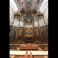 Vorbereitung der Umbaumaßnahmen auf der Hauptorgelempore 2023 Passau, Dom St. Stephan, Vorbereitung der Umbaumaßnahmen auf der Hauptorgelempore 2023