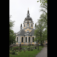 Stockholm, Katarina kyrka, Ansicht von Sdosten ber den Friedhof