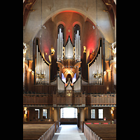 Stockholm, Engelbrektskyrkan, Orgel (beleuchtet)