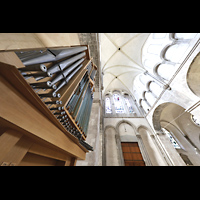 Kln (Cologne), Gro St. Martin, Seitlicher Blick von der Orgel in die Kirche und ins Gewlbe