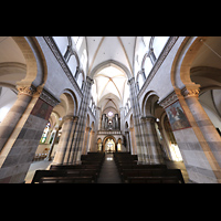 Kln (Cologne), St. Andreas Dominikaner, Innenraum in Richtung Orgel