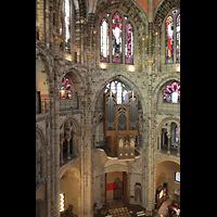 Kln (Cologne), Basilika St. Gereon, Blick vom oberen seitlichen Umgang des Dekagons zur Orgel