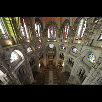 Kln (Cologne), Basilika St. Gereon, Blick vom oberen seitlichen Umgang des Dekagons zur Orgel