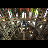 Kln (Cologne), Basilika St. Gereon, Blick vom oberen seitlichen Umgang des Dekagons in die Basilika und den Chor