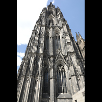 Köln (Cologne), Dom St. Peter und Maria, Südturm von der Seite von Süden