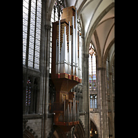 Köln (Cologne), Dom St. Peter und Maria, Blick vom süddwestlichen Triforium auf die Langhausorgel