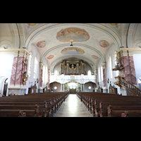 Regensburg, St. Josef, Innenraum in Richtung Orgel