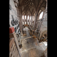 Nrnberg (Nuremberg), St. Lorenz, Blick vom Rckpositiv der Laurentiusorgel in den Chorraum