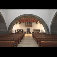 Regensburg, St. Wolfgang, Innenraum in Richtung Portalorgel und Vorhalle