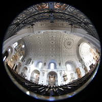 Mnchen (Munich), Jesuitenkirche St. Michael (ehem. Hofkirche), Gesamter Innenraum vom sdlichen Seitenschiff aus