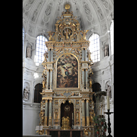 Mnchen (Munich), Jesuitenkirche St. Michael (ehem. Hofkirche), Hochaltar von Wendel Dietrich nach Entwurf von Friedrich Sustris (1586-89)