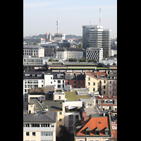 Mnchen (Munich), St. Paul, Blick nach Norden auf den Bayerischen Rundfunk und zum Fernsehturm