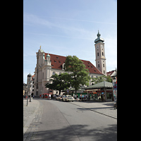 Mnchen (Munich), Heilig-Geist-Kirche, Ansicht vom Viktualienmarkt