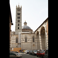 Siena, Cattedrale di Santa Maria Assunta, NordQuerhaus und Ansatz des geplanten Hauptschiffs (unvollendet)