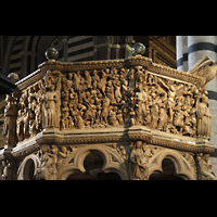 Siena, Cattedrale di Santa Maria Assunta, Detail der Kanzel von Niccolo Pisano