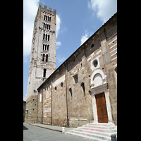 Lucca, Basilica di San Frediano, Seitenansicht mit Turm