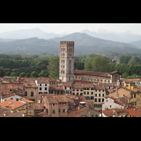 Lucca, Basilica di San Frediano, Blick vom Torre Giungini zur Basilika