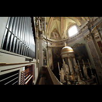 Bergamo, San Alessandro della Croce, Blick von der Orgel in den Chorraum