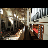 Bergamo, San Alessandro della Croce, Blick von der Orgel ins Hauptschiff