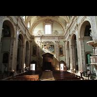 Bergamo, San Alessandro della Croce, Innenraum / Hauptschiff in Richtung Rückwand