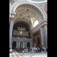 Esztergom (Gran), Szent Istvn Bazilika (St. Stefan Basilika), Orgel und Hauptschiff