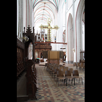 Schwerin, Dom St. Maria und St. Johannes, Blick vom Chorraum zum Lettner und zur Orgel