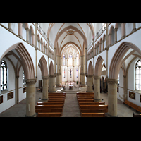 Dortmund, Stiftskirche St. Clara, Blick von der Orgelempore ins Hauptschiff