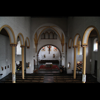 Trier, Marienstiftskirche, Innenraum von der Orgelmepore aus
