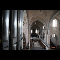 Trier, Dom St. Peter, Blick von der Orgelempore zum Ostchor mit Chororgel