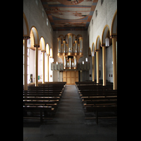 Trier, Marienstiftskirche, Hauptschiff / Innenraum in Richtung Orgel