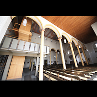 Trier, Marienstiftskirche, Orgel von der Seite und Gesamtblick in die Kirche